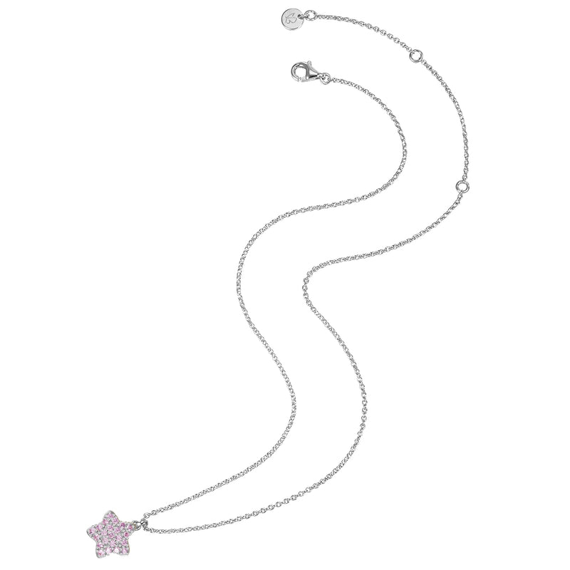 Kette mit Anhänger Sterling Silber Zirkonia pink