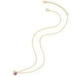 Kette mit Anhänger Sterling Silber gelbgold Amethyst