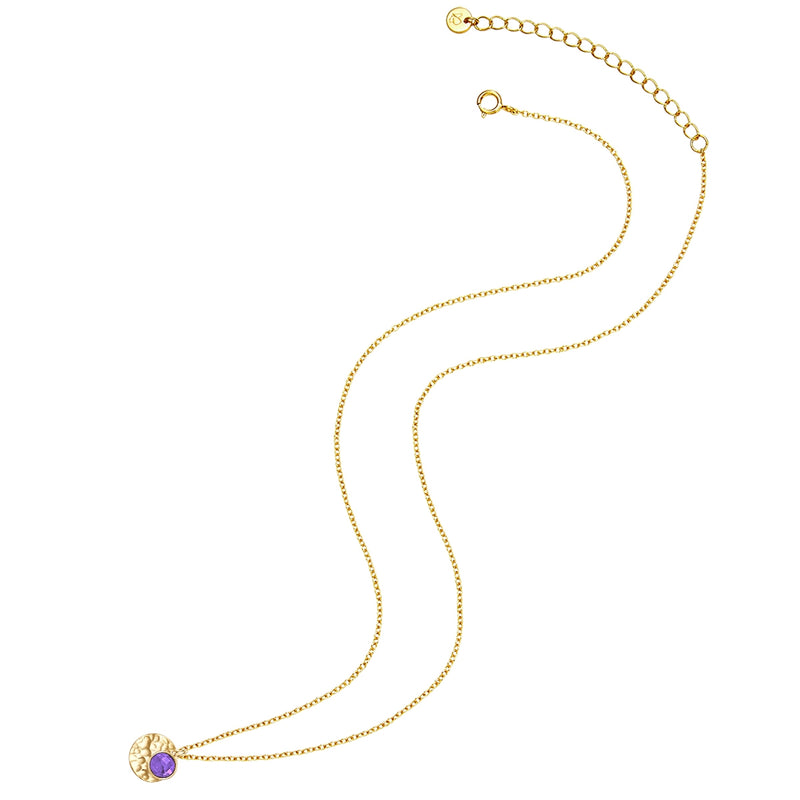 Kette mit Anhänger Sterling Silber gelbgold Amethyst